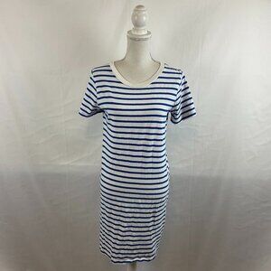 Current/Elliott T-Shirt Dress 1 Blue White Stripe Short Sleeve